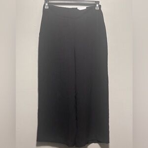 Nine West Black Cropped Wide Leg Pants Size Medium